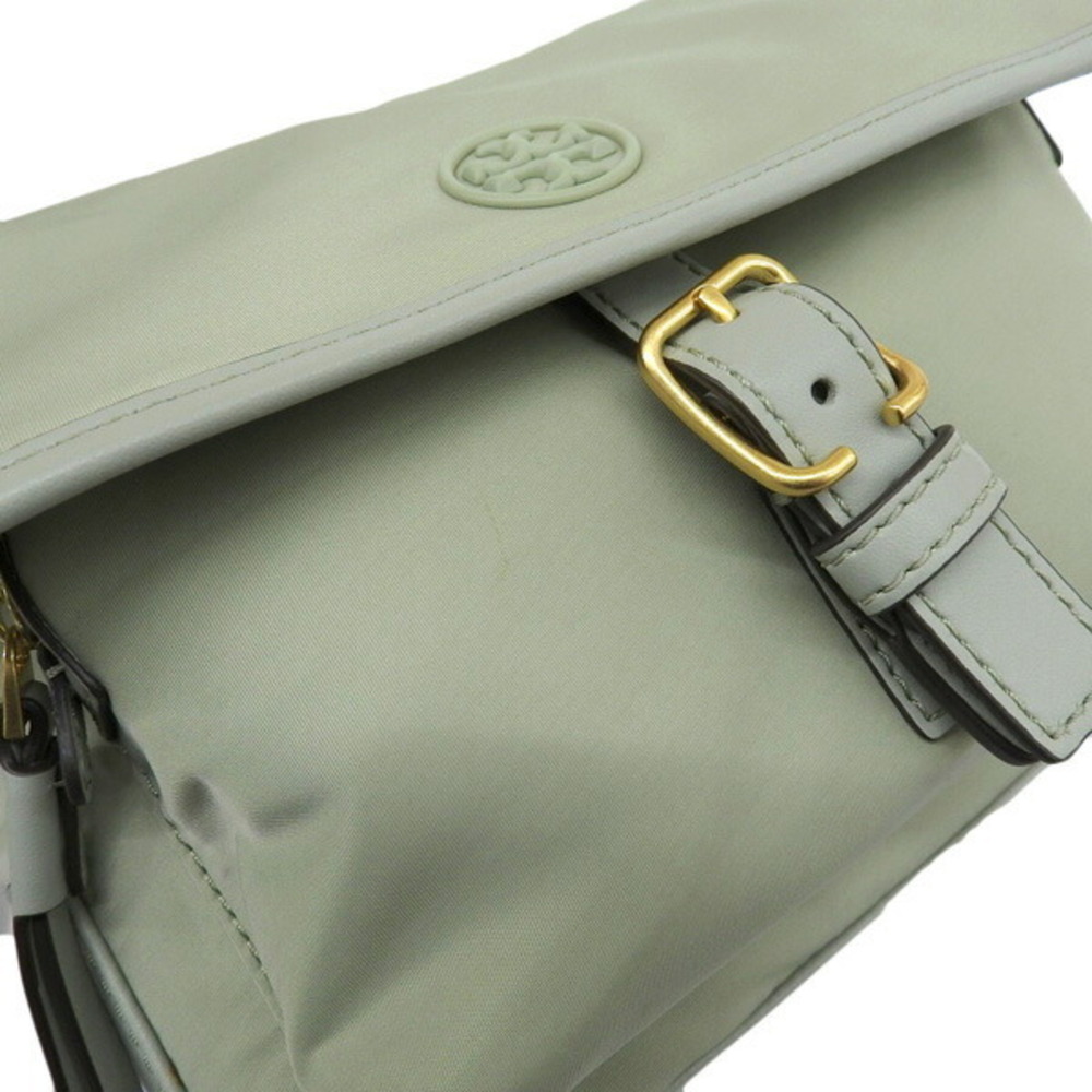 TORY BURCH Nylon Walker Emboss Small Shoulder Bag Green - Picture 5 of 9